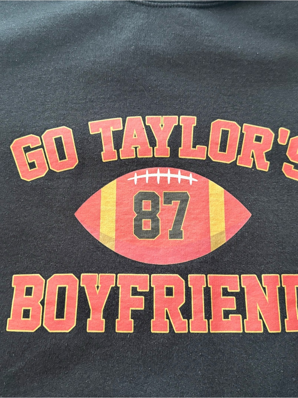 Black 'Go Taylor's Boyfriend' Graphic Sweatshirt XXL